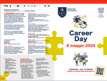 Career Day Università di Camerino, 8 maggio 2024 Impianti Sportivi CUS Camerino